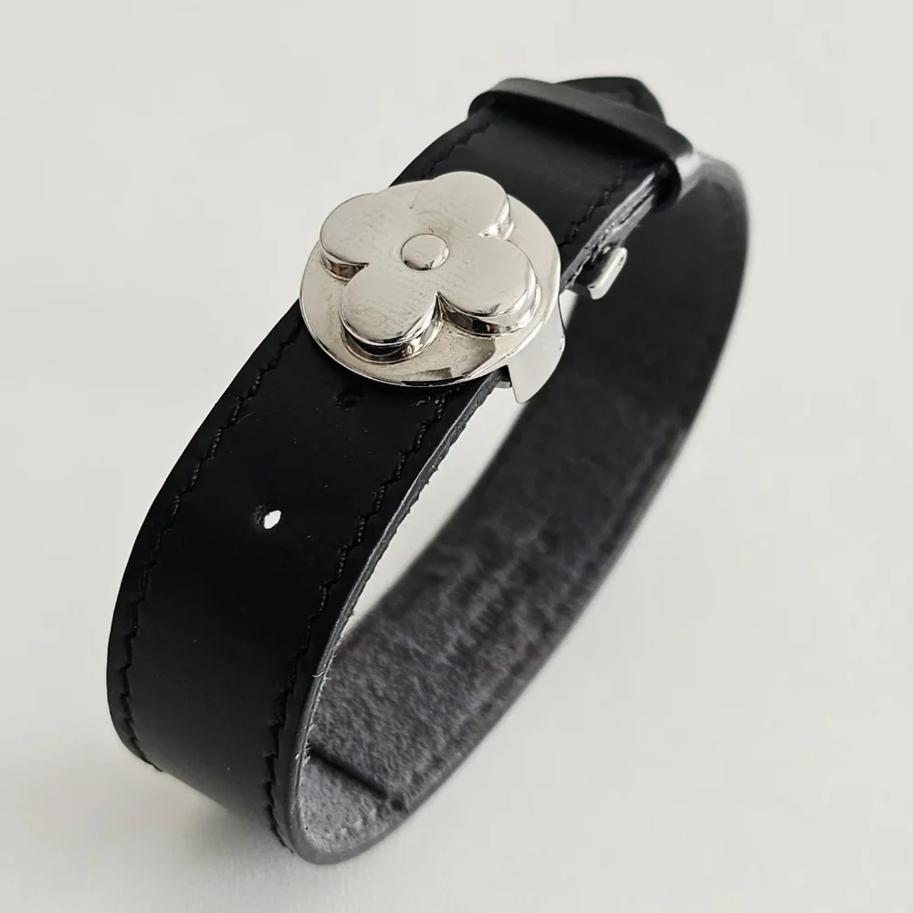 Louis Vuitton Black Good Luck Monogram Bracelet
